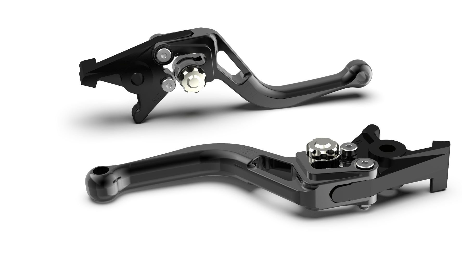 LSL Bremshebel BOW R38R, kurz, schwarz/silber (Stück)
