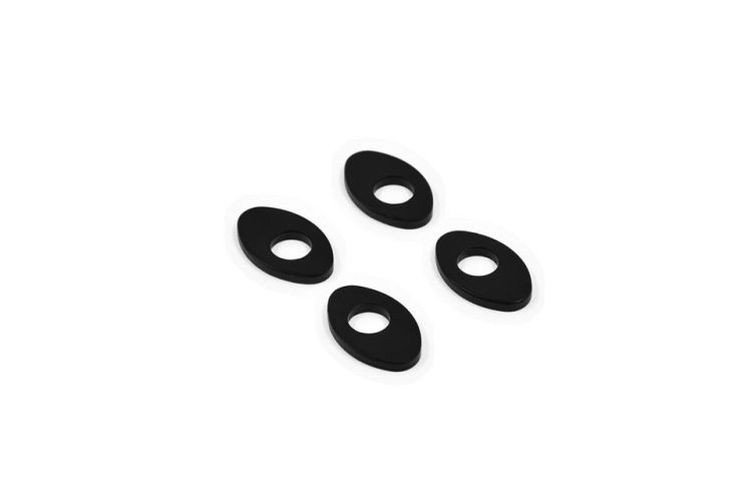 IBEX Montageplatten INDY SPACER Edelstahl schwarz für diverse MV KTM (Paar)