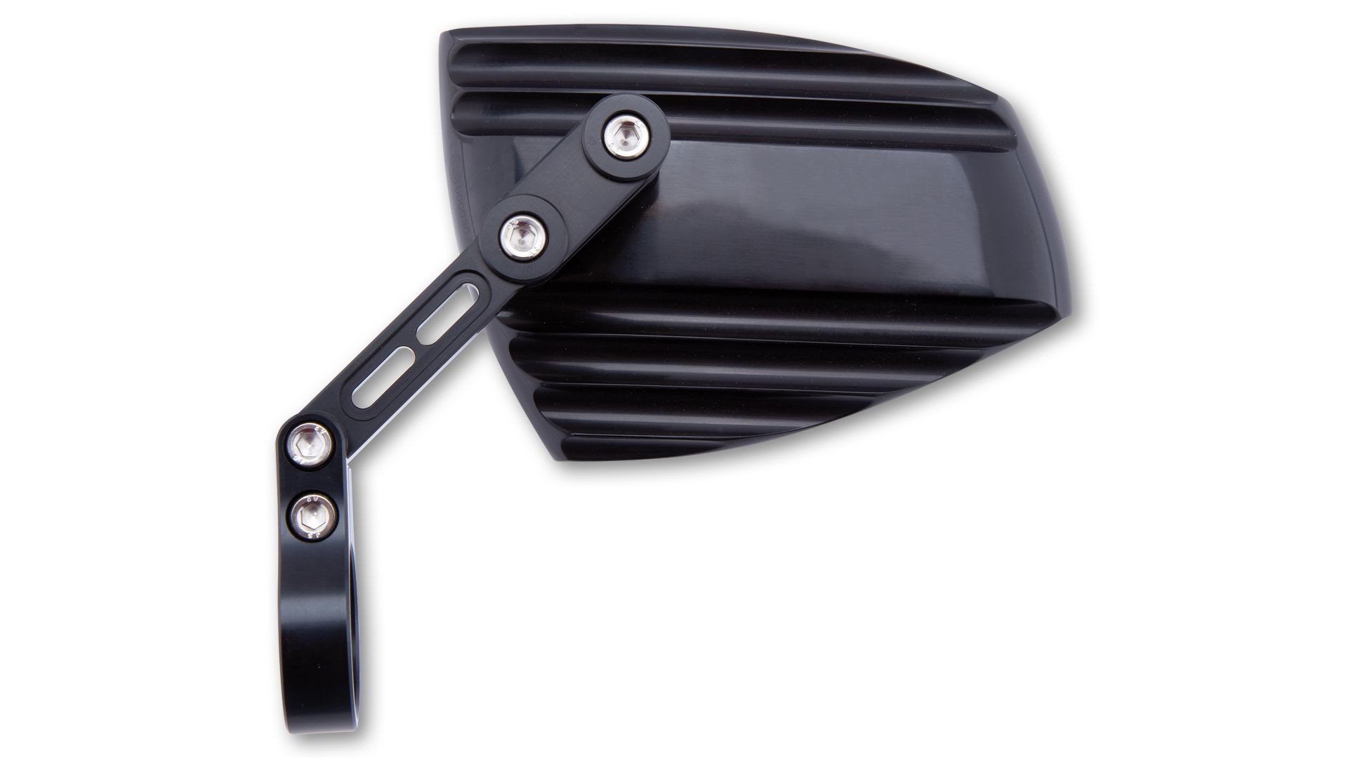 HIGHSIDER HIGHSIDER Lenkerendenspiegel WAVE, schwarz mit schwarzem Versteller (Paar)