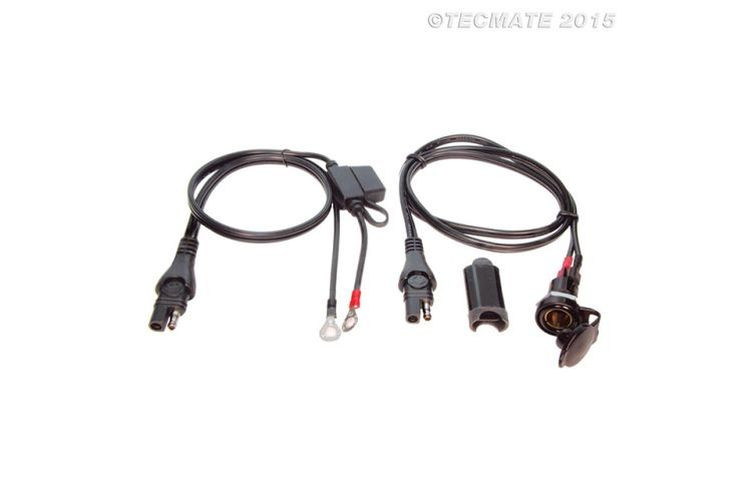 OPTIMATE Motorrad-Steckdose mit SAE-Kupplung und Ösenkabel (No.8) (Stück)