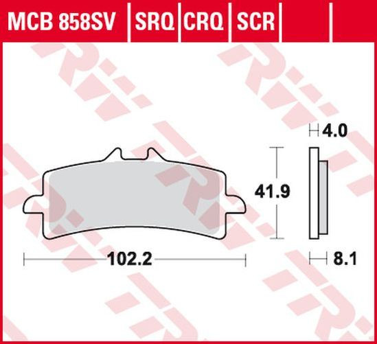 TRW Lucas Racingbelag MCB858SRQ (Satz)