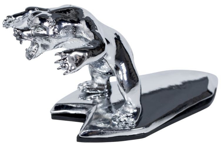 HIGHWAY HAWK Figur wilder Bär, chrom (Stück)