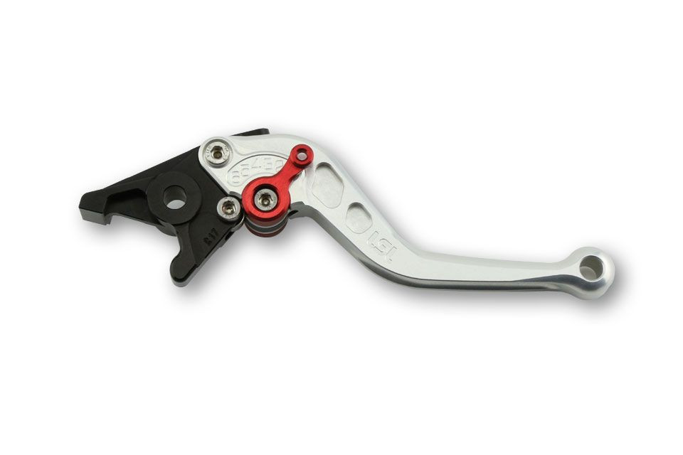 LSL Bremshebel, kurz, R38R, Ducati silber/rot (Stück)