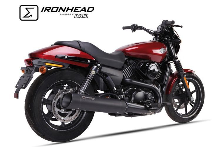 IRONHEAD Edelstahl Auspuff Harley-Davidson Street 500/750, 14-16 (Stück)