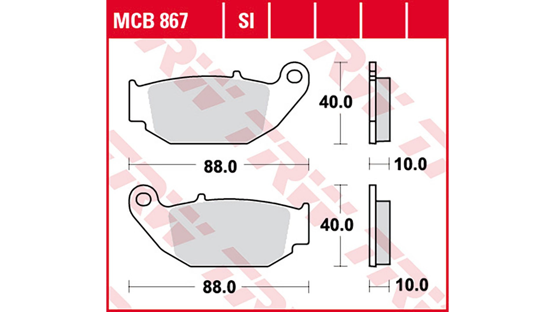 TRW Lucas TRW Lucas Bremsbelag MCB867SI Sinter Offroad