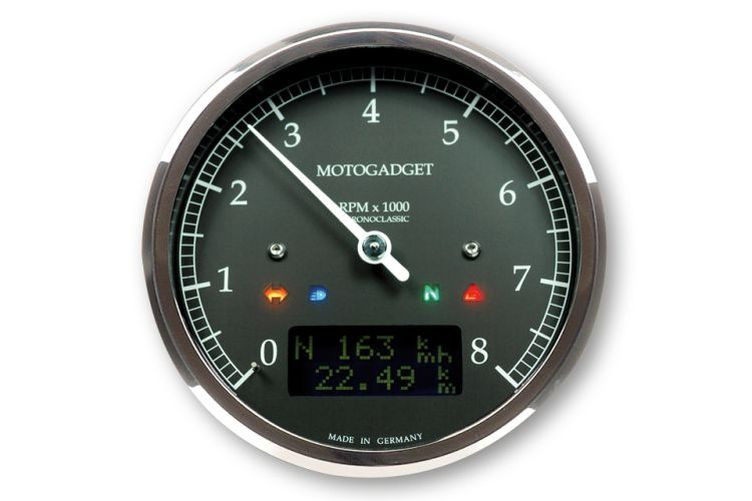 motogadget motoscope classic Drehzahlmesser DarkEdition -8.000 U/min (Stück)