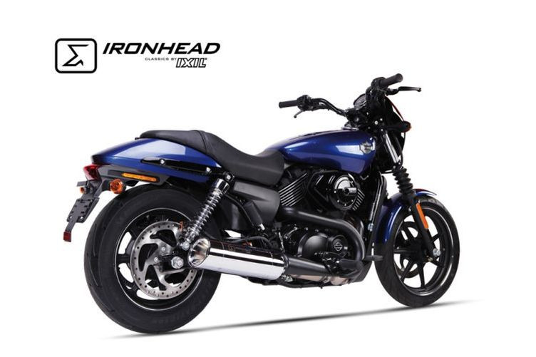 IRONHEAD Edelstahl Auspuff Harley-Davidson Street 500/750, 14-16 (Stück)