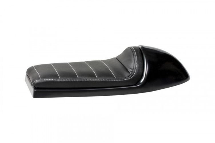 HIGHWAY HAWK Sitzbank Cafe Racer Classic Typ 1 Tuck 'N Roll, schwarz (Stück)