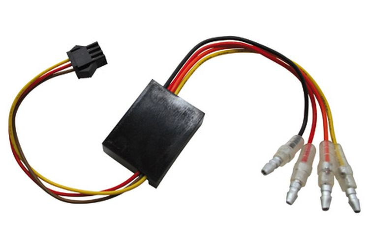 HIGHSIDER Ersatz-Elektronikbox 1 für Rücklicht/Blinker Einheit BLAZE, Stecker schwarz (Stück)