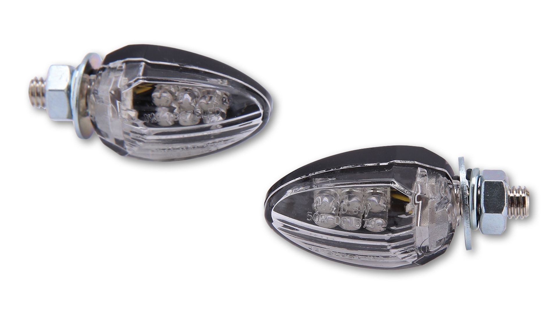 SHIN YO LED-Blinker DROP, schwarz, hinten (Paar)