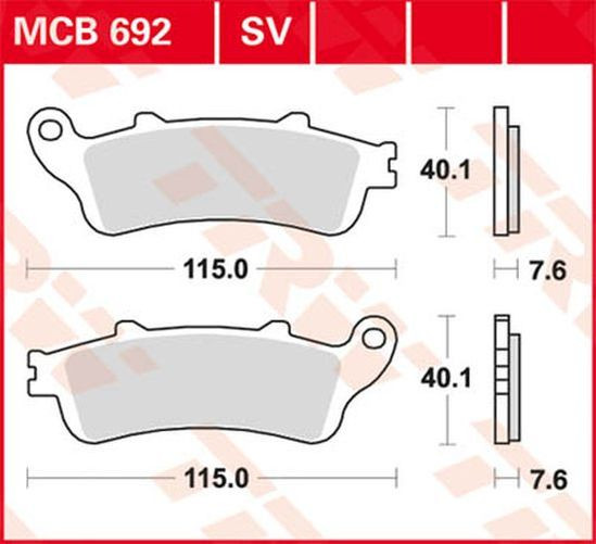 TRW Lucas Bremsbelag MCB692 honda (Satz)