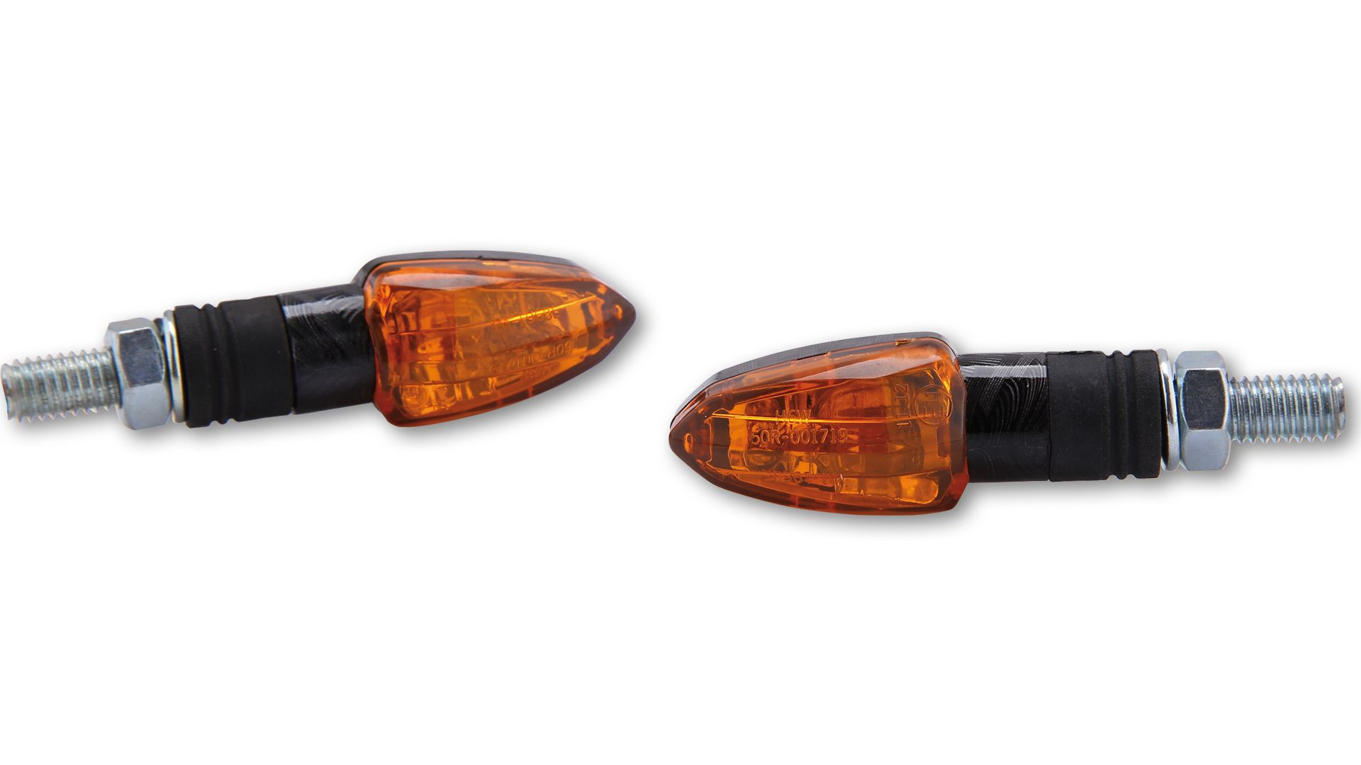 SHIN YO Halogen Blinker LIZZARD, Carbonlook, gelbes Glas, 12V/6W (Paar)