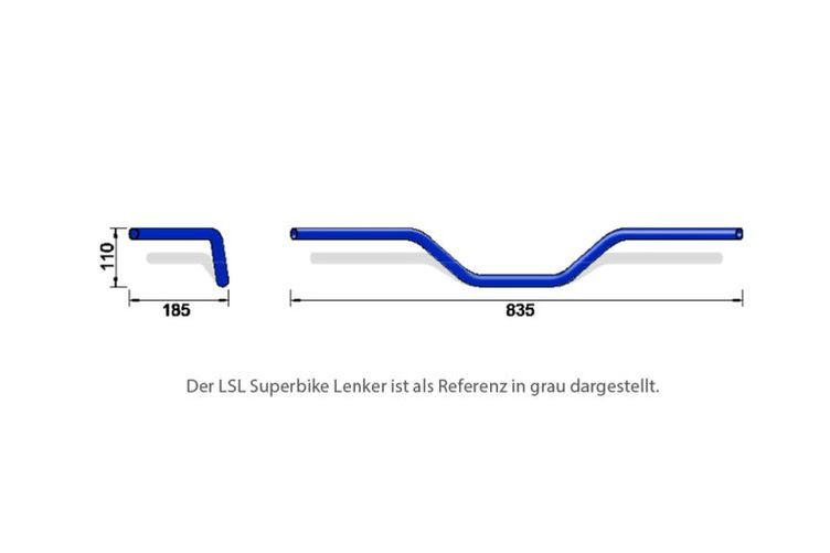 LSL Flat Track Bar L14,22mm,verchromt (Stück)