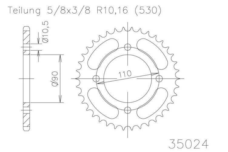 ESJOT Kettenrad, 38 Zähne diverse Modelle (Stück)
