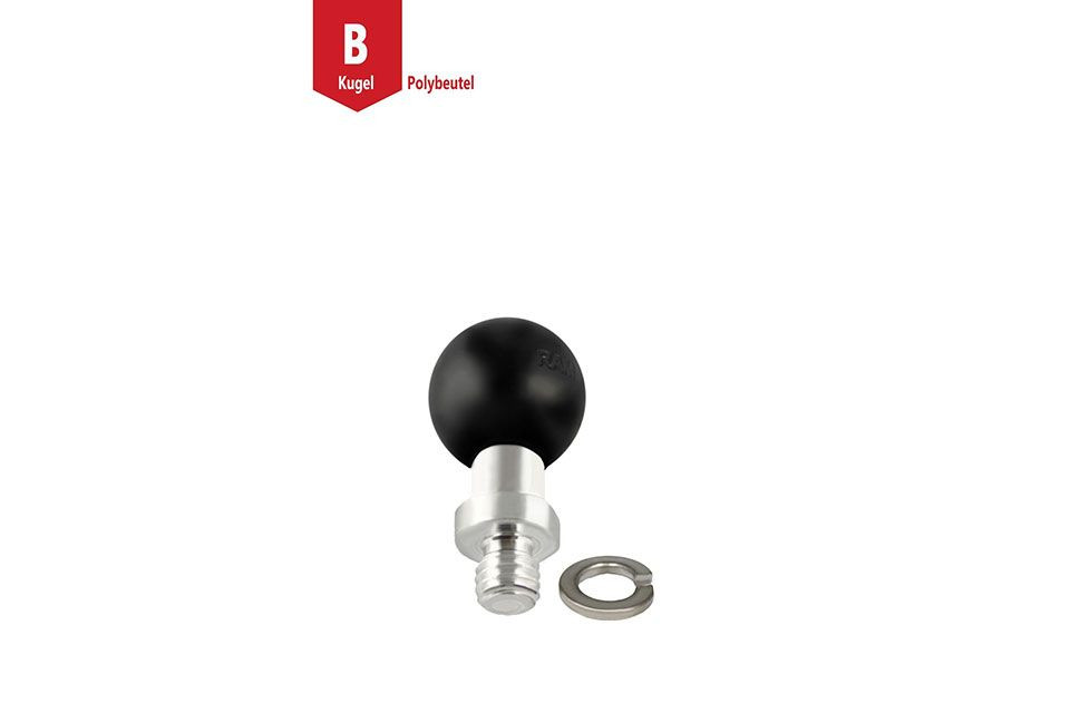 RAM Mounts Basiskugel mit 3/8 Zoll-16 Gewindestift - B-Kugel (1 Zoll) Länge 0,5 Zoll (Stück)