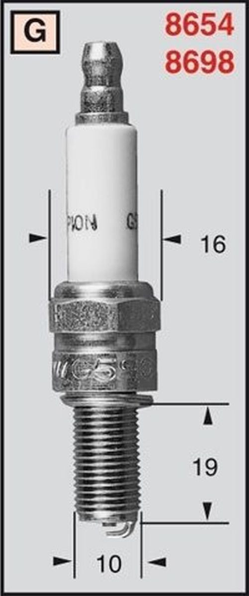 CHAMPION Zündkerze CHAMPION RG6YCA/T10 (Stück)