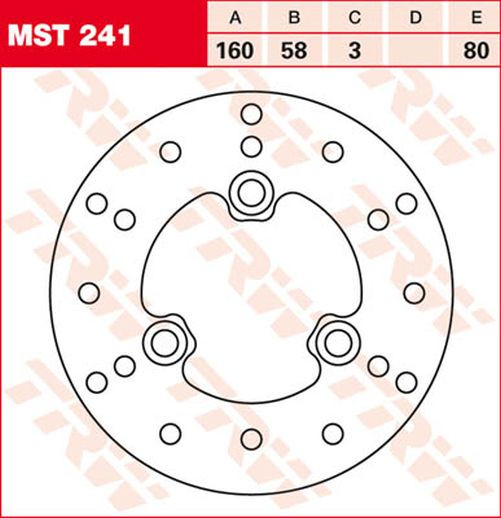 TRW Lucas Bremsscheibe MST241, starr (Stück)