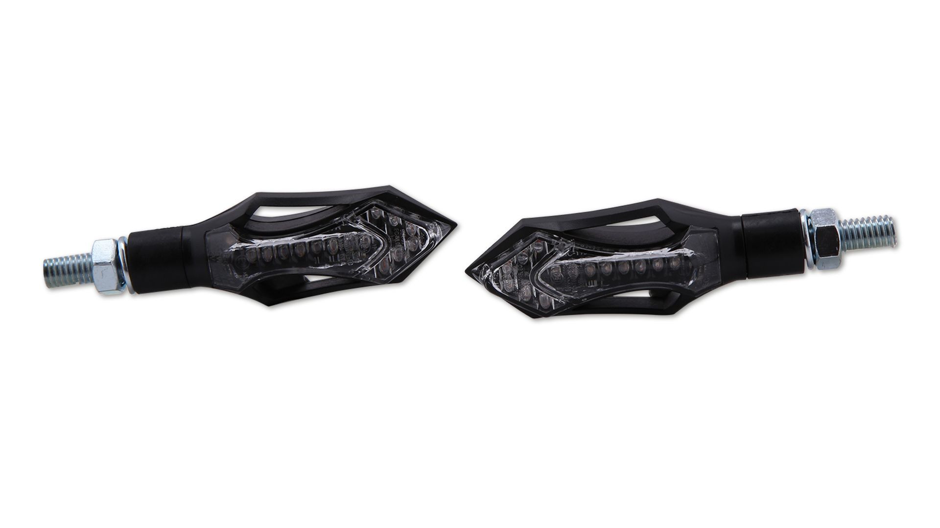 SHIN YO LED-Blinker HATCH, schwarzes Gehäuse (Paar)