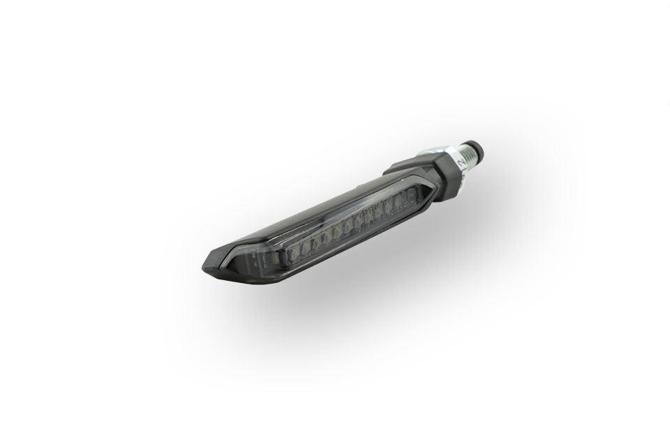 SHIN YO LED Sequenz-Blinker FLINT, schwarz, getöntes Glas (Paar)