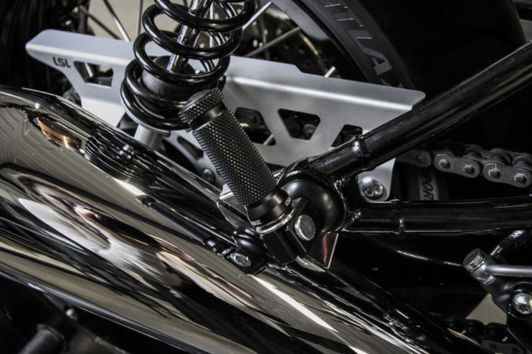 LSL Soziusklappraste klappbar Triumph Thruxton 16-, schwarz (Paar)