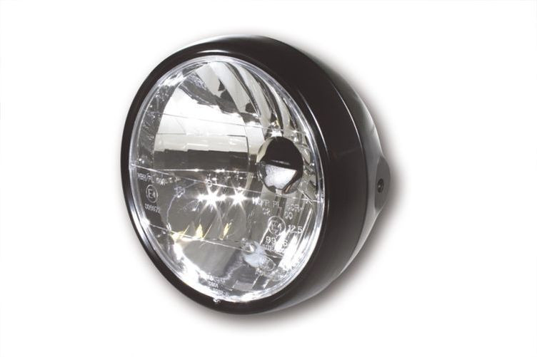 SHIN YO Scheinwerfer, 6 1/2 Zoll Metallgehäuse schwarz seidenmatt, mit Standlicht (Stück)