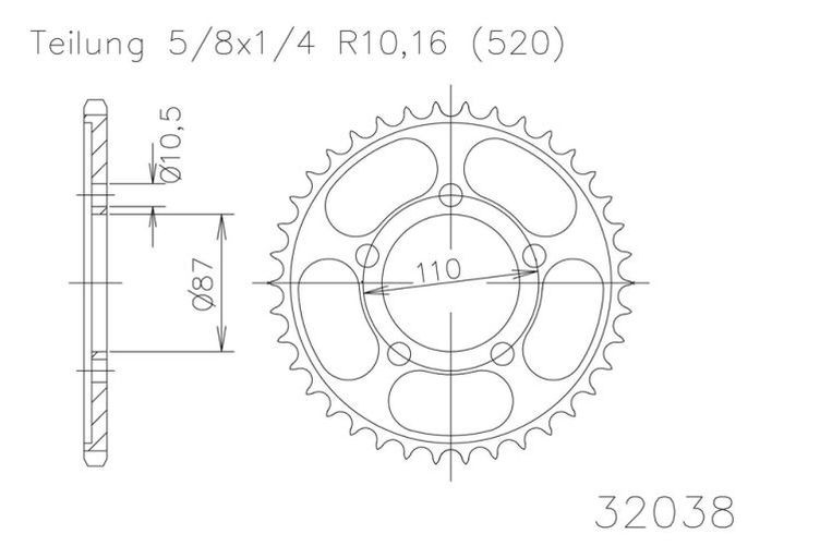 ESJOT Kettenrad, 46 Zähne diverse Modelle (Stück)