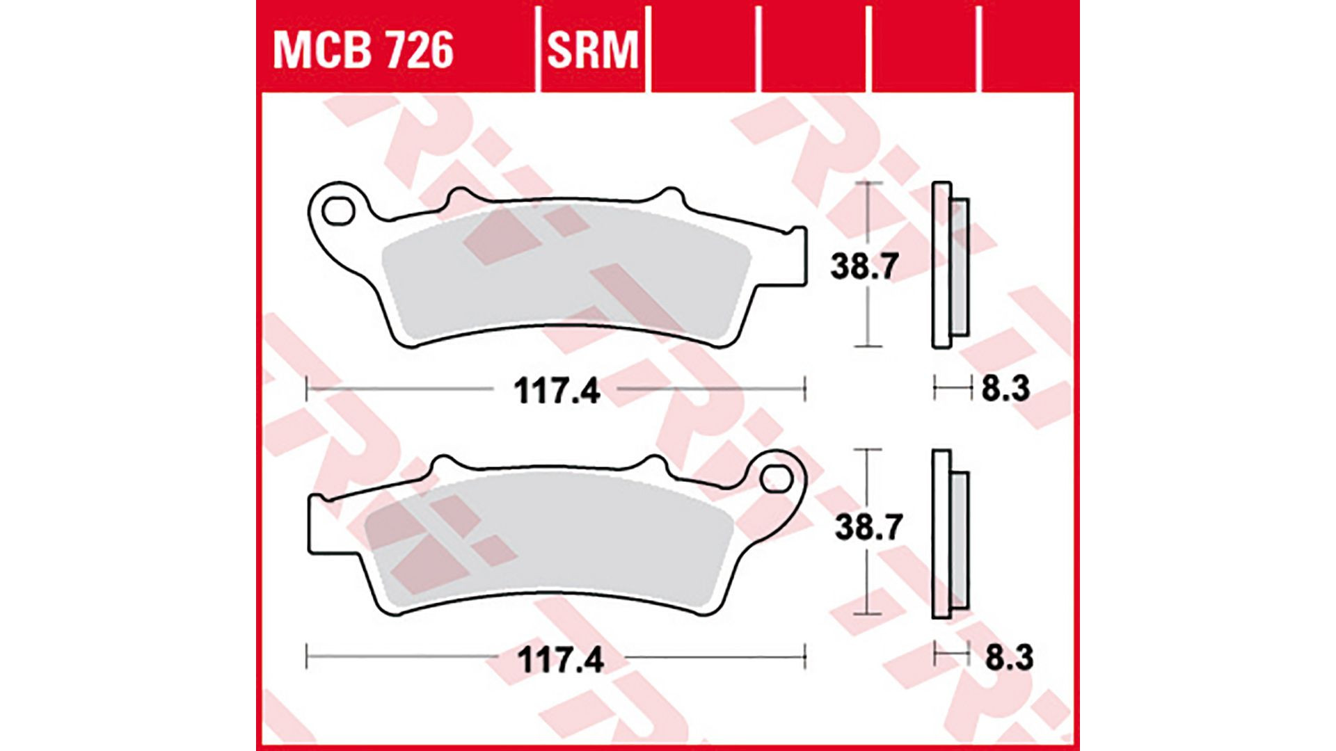 TRW Lucas Bremsbelag Sinter Scooter MCB726SRM