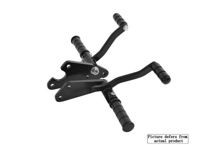 HIGHWAY HAWK Fußrastenanlage Speed, gepolsterte Hebel Triumph, +13 cm, schwarz (Stück)