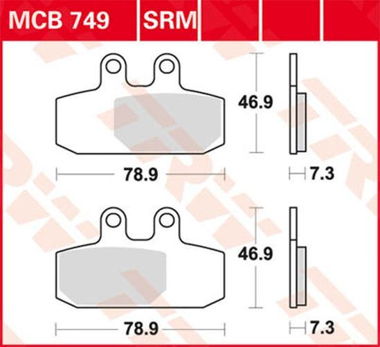 TRW Lucas Bremsbelag MCB749 (Satz)