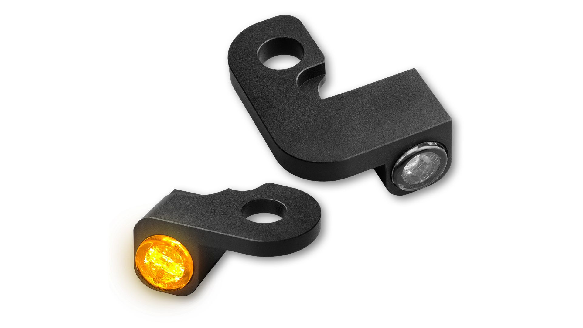 HeinzBikes NANO Series LED Blinker für H-D Lenkerarmaturen SOFTAIL 1990-2014, schwarz