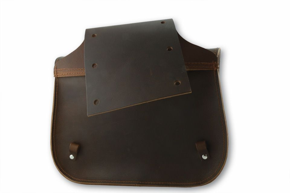 STOVERINCK Lederpacktasche Wasserbüffelleder, Kastanienbraun (Paar)