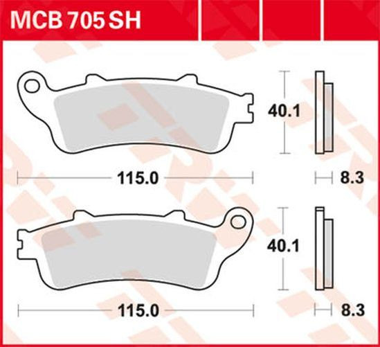 TRW Lucas Sinterbelag MCB705SH honda (Satz)