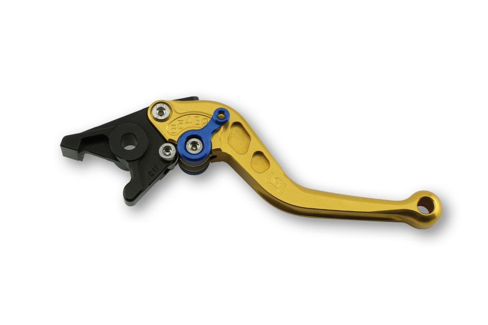 LSL Kupplungshebel, kurz, L38, Kawasaki gold/blau (Stück)