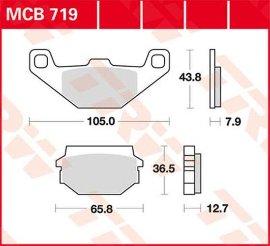 TRW Lucas Bremsbelag MCB719 (Satz)