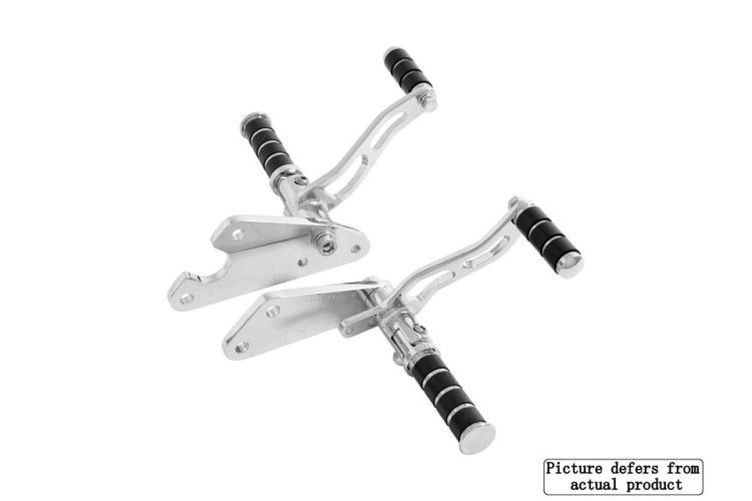 HIGHWAY HAWK Fußrastenanlage Speed, gefräste Hebel Suzuki, +22 cm, chrom (Stück)