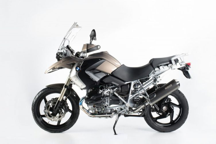 BOS Edelstahl Auspuff Hyperfox, BMW R 1200 GS/Adventure, 04-09, Carbon steel (Stück)