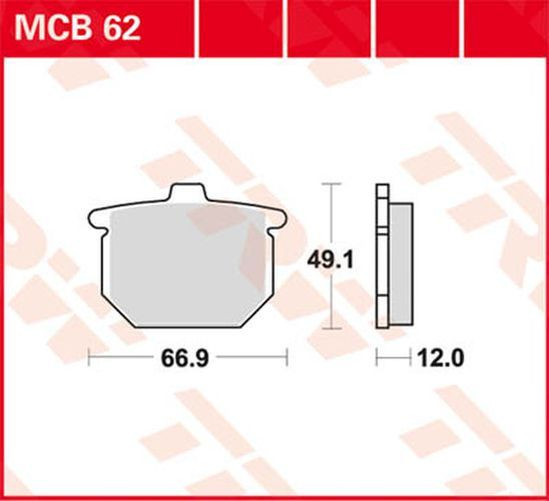 TRW Lucas Bremsbelag MCB62 honda (Satz)