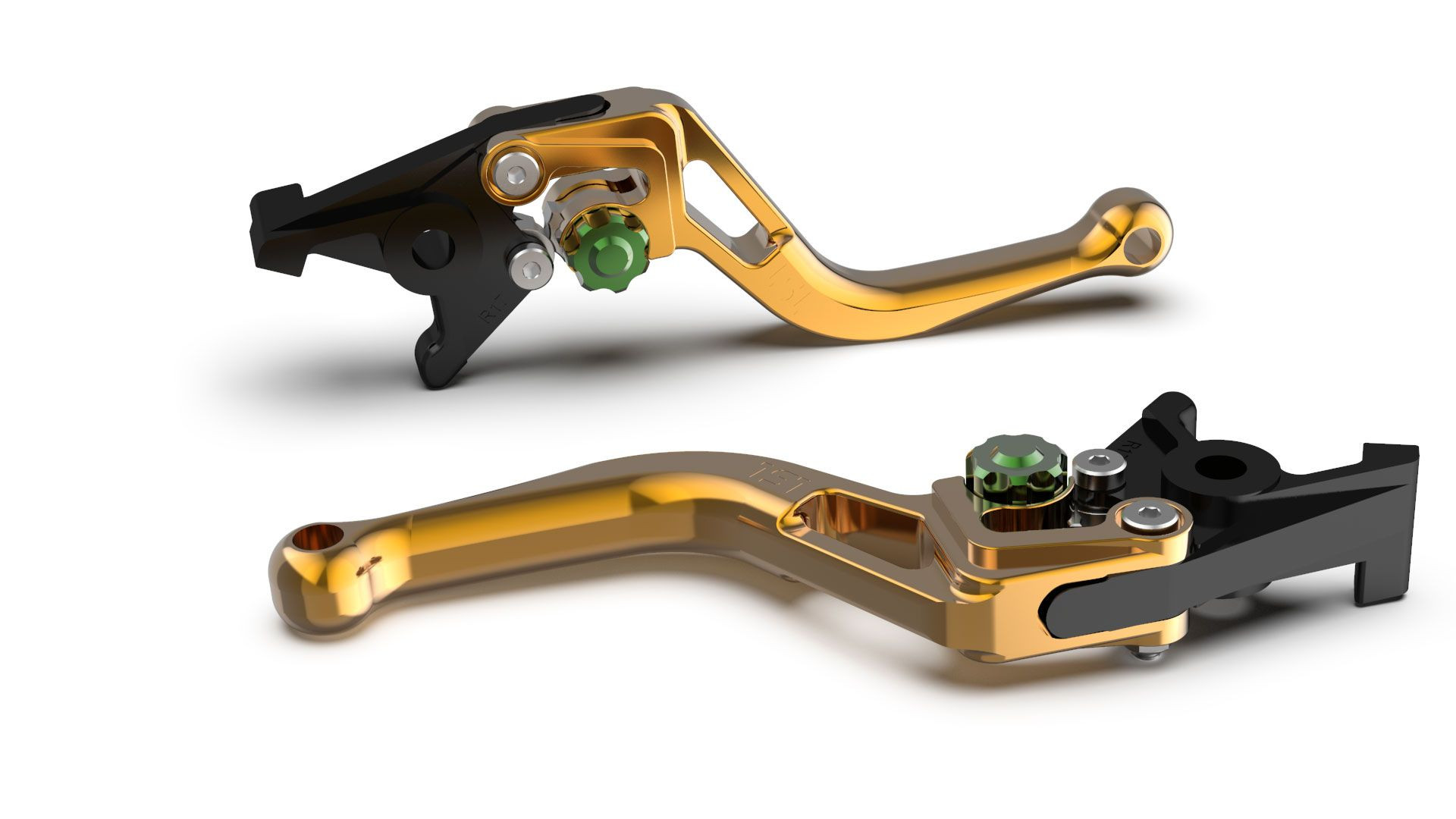 LSL Bremshebel BOW R38R, kurz, gold/grün (Stück)