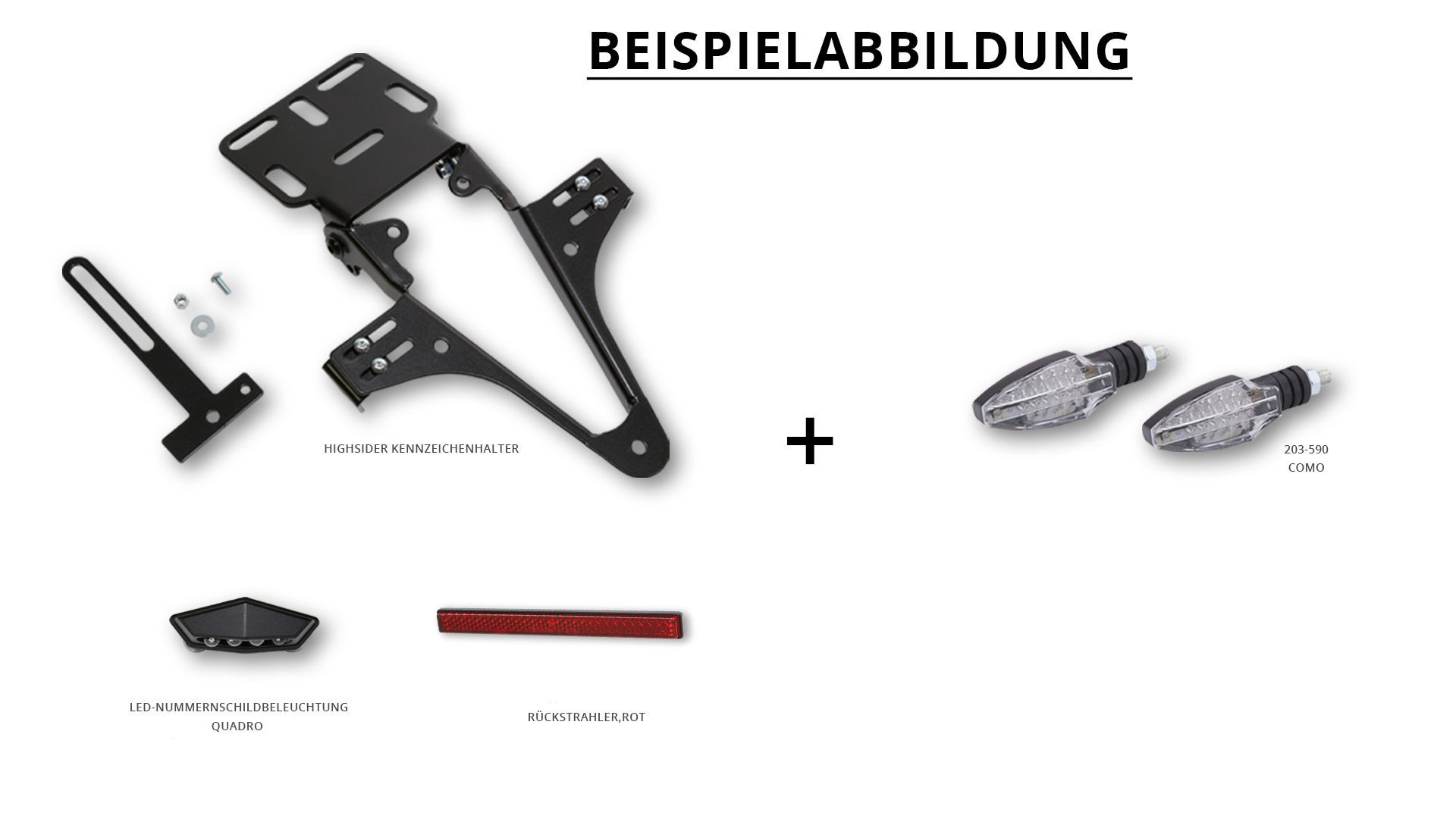 HIGHSIDER Kennzeichenhalter APRILIA SMV 1200 Dorsoduro, Como Bundle