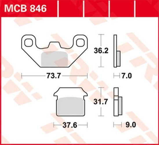 TRW Lucas Bremsbelag MCB846 (Satz)