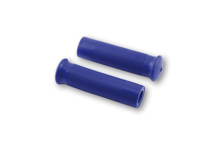 Lenkergriffe Custom Retrostyle für 7/8 Zoll Lenker (22mm) in blau (Paar)