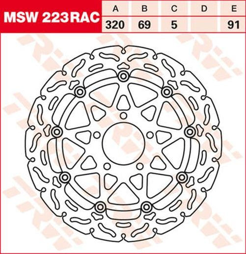 TRW Lucas Bremsscheibe MSW223RAC, schwimmend Suzuki (Stück)