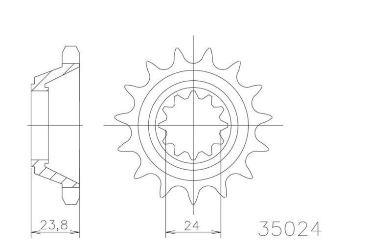 SUN STAR Kettenritzel, 18 Zähne (Stück)