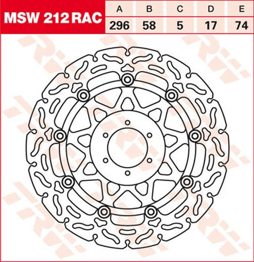 TRW Lucas Bremsscheibe MSW212RAC, schwimmend honda (Stück)