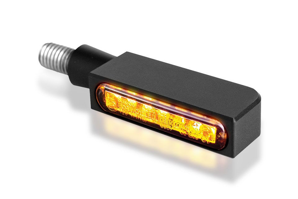 HeinzBikes BLOKK-Line Series LED Blinker, Multifit alle Marken und Modelle, schwarz (Paar)