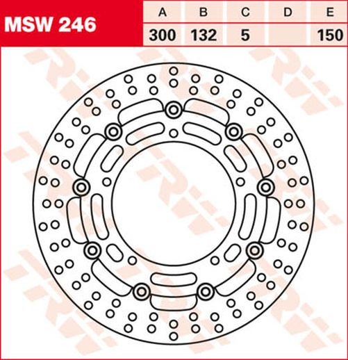 TRW Lucas Bremsscheibe MSW246, schwimmend yamaha (Stück)