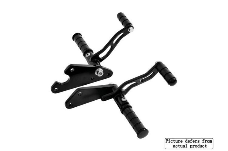 HIGHWAY HAWK Fußrastenanlage Speed, gefräste Hebel Suzuki, + 12 cm, mattschwarz (Stück)