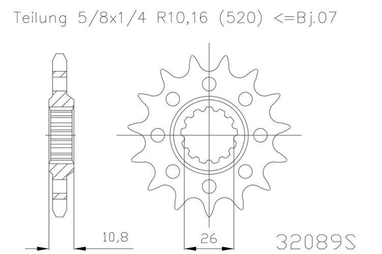 ESJOT Kettenritzel Sport, 15 Zähne diverse Modelle (Stück)