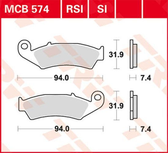 TRW Lucas Bremsbelag MCB574 (Satz)