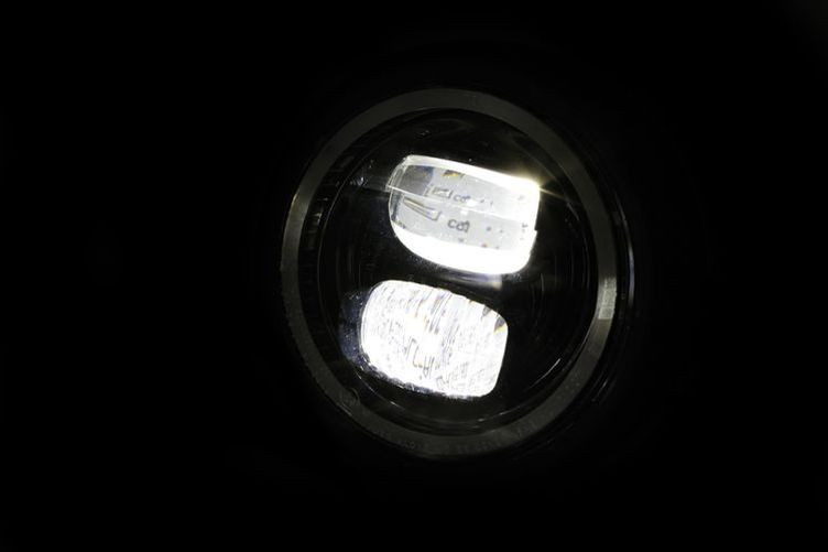 HIGHSIDER 5 3/4 Zoll LED-Scheinwerfer PECOS TYP 7 mit Standlichtring, schwarz matt (Stück)
